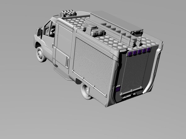 HLF nach Vorbild Magirus/Lohr auf Iveco Daily mit kleiner Seitenscheibe und  Allrad-Fahrgestell